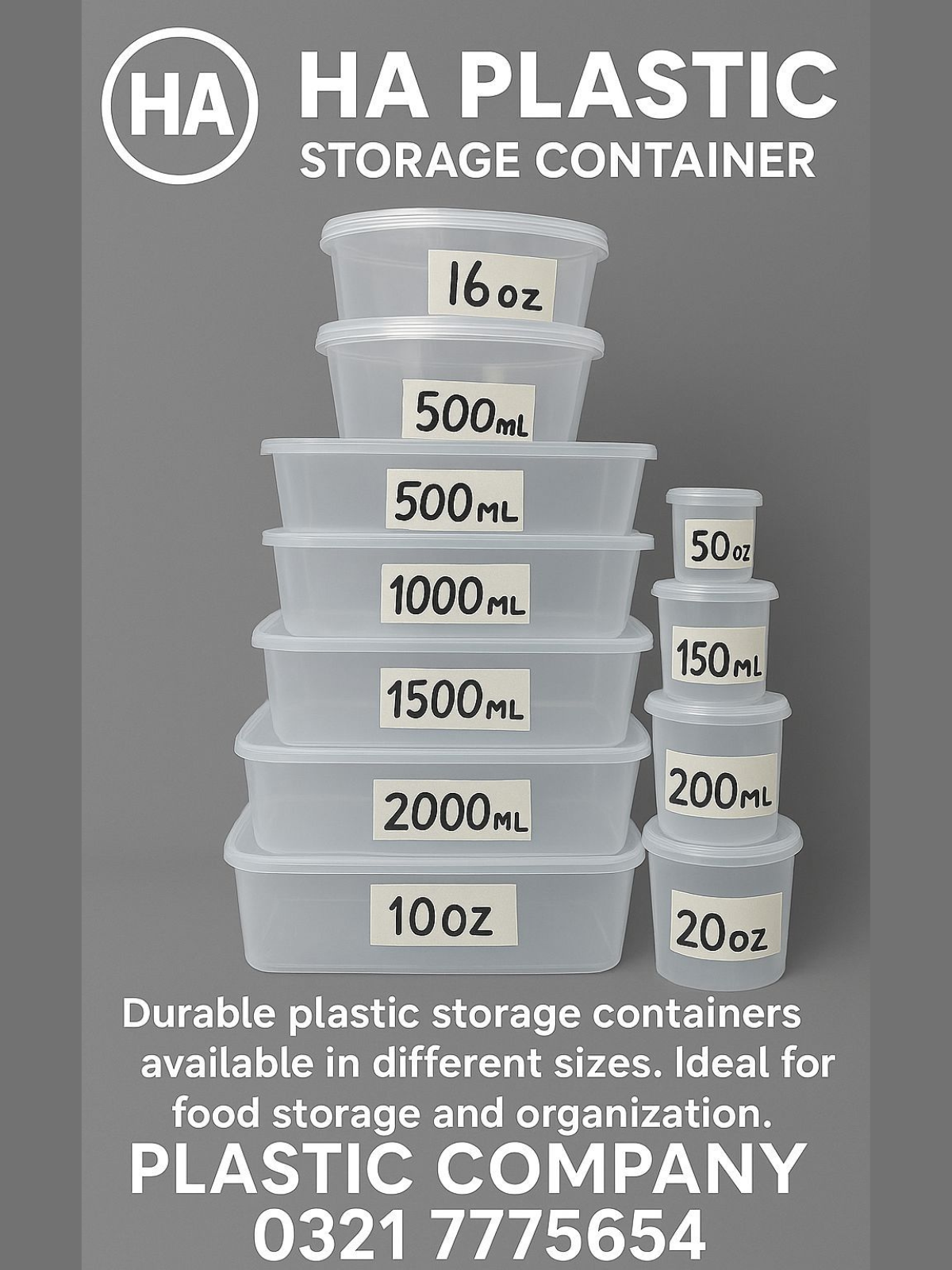 Container Plastic HA Plastic Containers – Karamat Plastic Industry